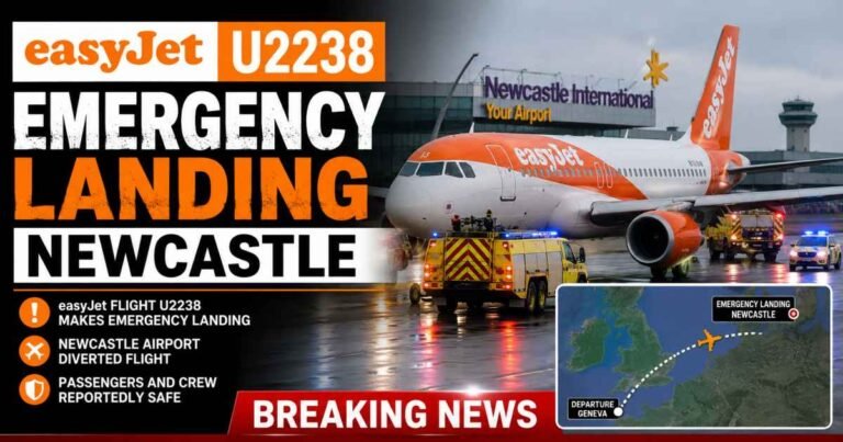 easyjet flight u2238 emergency landing newcastle